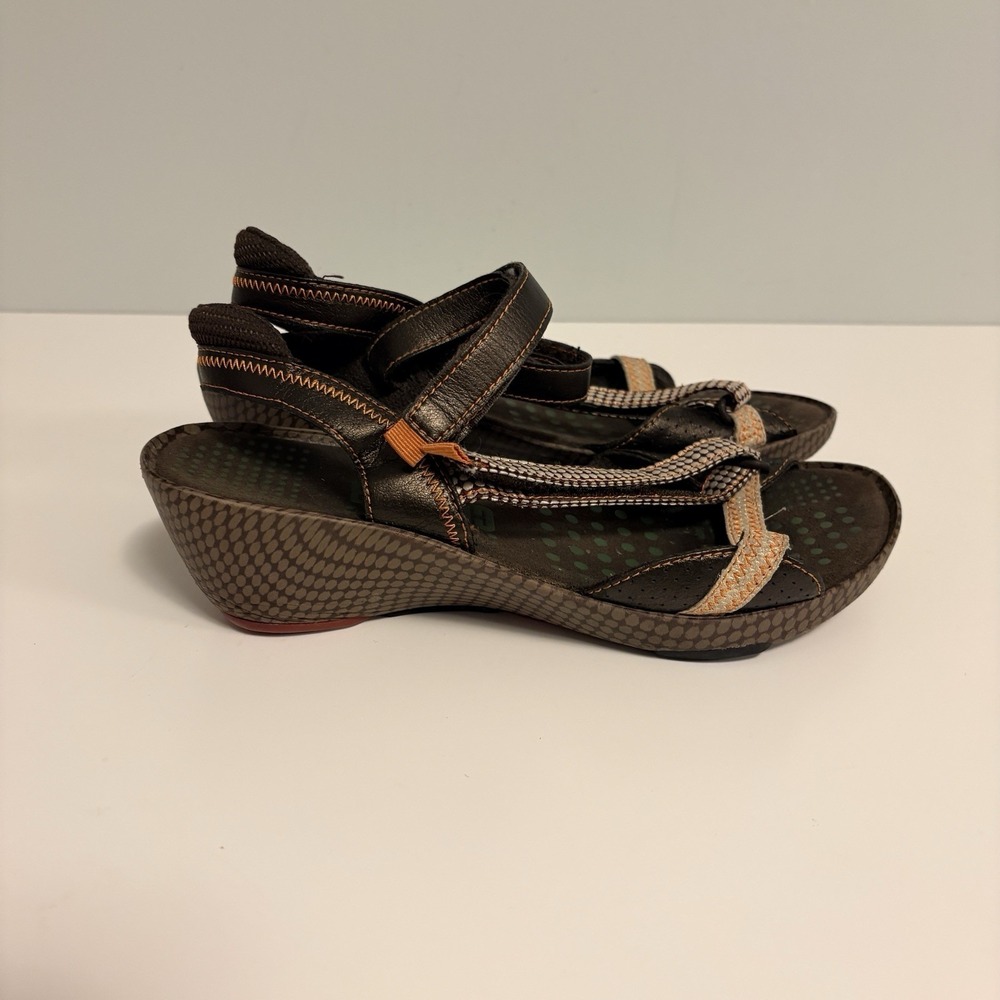 Camper Women Black Leather Ankle Strap Sandal Size 39
